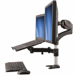 StarTech.com Desk-Mount Monitor Arm with Laptop Stand - Full Motion - Articulating - Clamp - 8 kg - 38.1 cm (15") - 68.6 cm (27") - 100 x 100 mm - Aluminium - Black